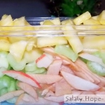 Saláta kínai kel, csirke és ananász „saláta receptek