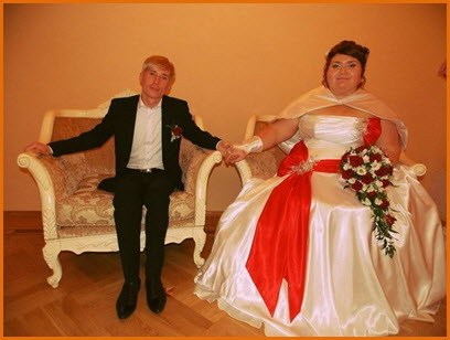 Vicces képek a menyasszony és a vőlegény