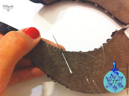 Készítsen gyöngyös gallér eredeti „két fél” - tisztességes iparos - kézzel készített, kézzel készített