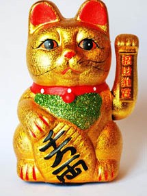 Szobrocska macska Maneki