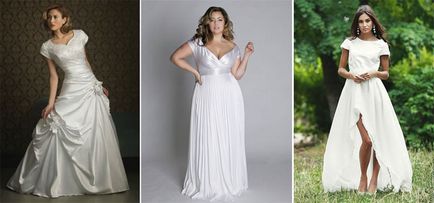 Esküvői ruhák, rövid ujjú népszerű modell 2017 fényképpel
