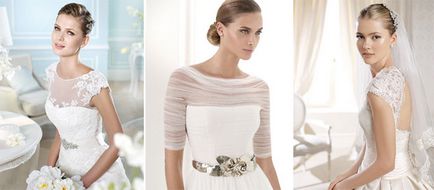 Esküvői ruhák, rövid ujjú népszerű modell 2017 fényképpel