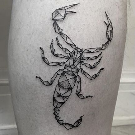 Skorpió tetoválás - érték és fotó skorpió tetoválás