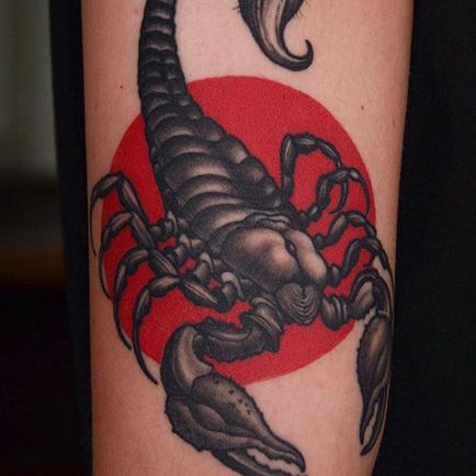 Skorpió tetoválás - érték és fotó skorpió tetoválás