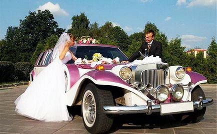 Szállítás az esküvő, hol kell keresni, a választott árnyalatok
