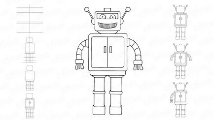 Tanuld meg felhívni ceruzával robot (gyermekeknek)