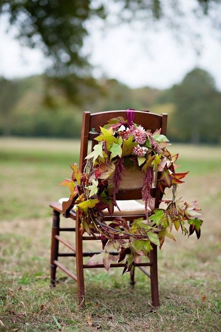 Díszítés esküvő szék - székhuzat