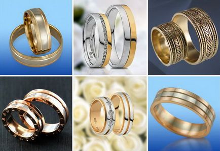 Típusú arany gyűrű fotók és leírások az ékszerek a férfiak és nők