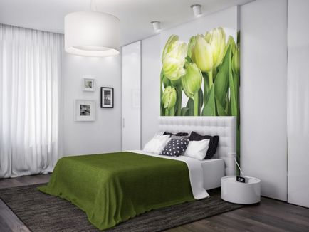 A zöld szín a belső a lakás, annak árnyalatai és elegáns kombináció más színben (belső) A zöld szín a belső a lakás, annak árnyalatai és elegáns kombináció más színek