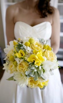 Sárga menyasszonyi csokor fotók és tervezési ötletek