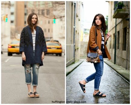 7 стилен начин да се носят кожени чехли, модни обувки