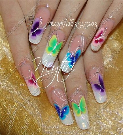 Пеперуди на ноктите, ноктите дизайн