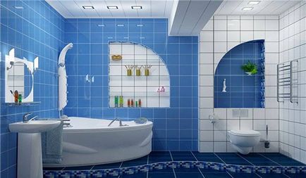 Как да украсят стените в банята - преглед на опции с снимка