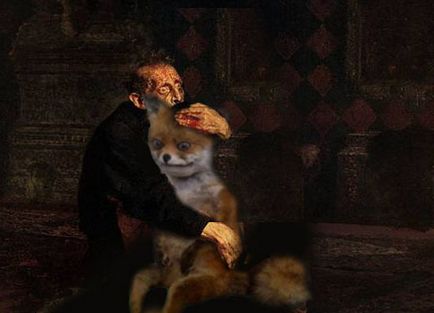 Плашилото седи лисица - популярен мем Runet