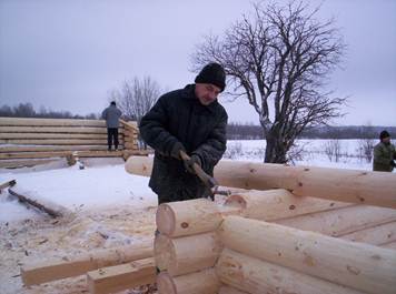 Дървени хижи в Русия