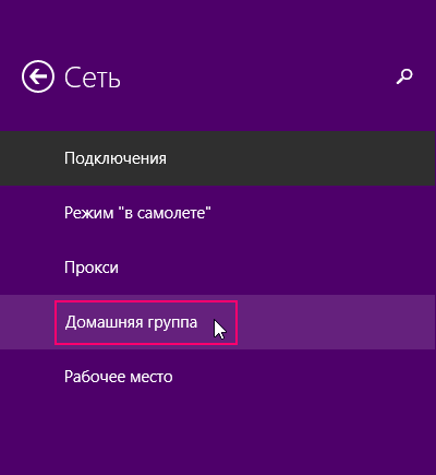 Homegroup в Windows 8