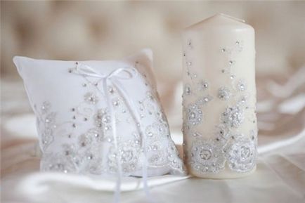 Фото орнаменти сватбени свещи с ръцете си и цех за регистрация