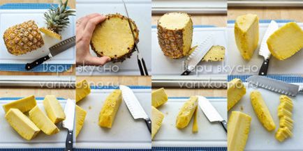 Как да се почисти и нарязани ананас