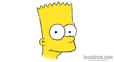 Как да се направи Барт Симпсън на етапи, lessdraw