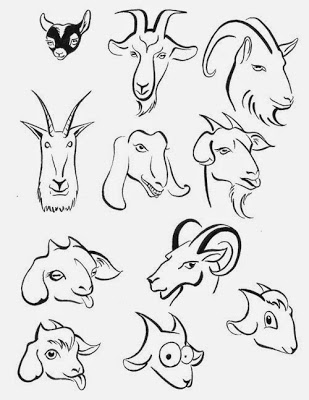 Как да се направи коза и коза за децата постепенно молив година кози и овце Смешните Картини ~