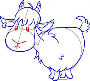 Как да се направи коза, коза, етапи коза молив