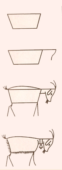 Как да се направи коза, коза, етапи коза молив