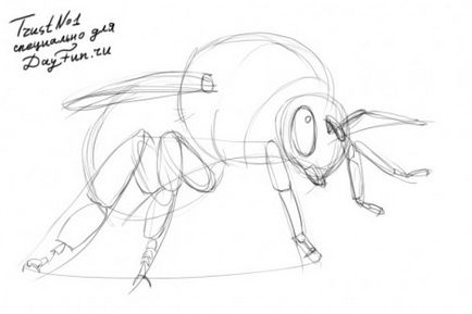 Как да се направи пчела молив етапи