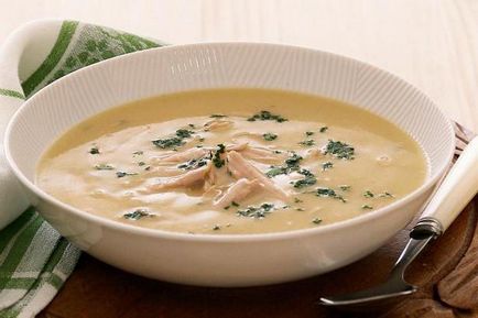 Как да се готви сирене супа с пиле, гъби
