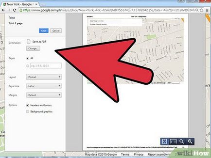 Как да отпечатате Google Map