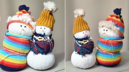 Как да се направи снежен човек чорап научите!