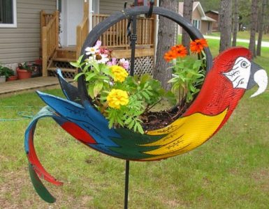 Как да направите цветна леха на гуми за цветя със собствените си ръце и първоначалната идея за цветната градина
