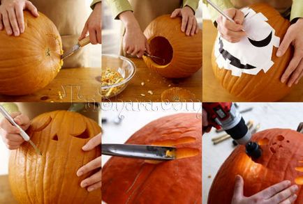 Как да си направим хубаво Хелоуин тиква (снимка), боядисване, производство