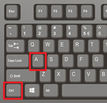 Как да изберете текст с клавиатурата