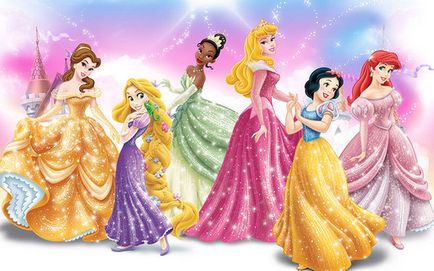Какво е името на всички принцеси на Дисни (Disney принцеса), списък на музикални клипове снимки