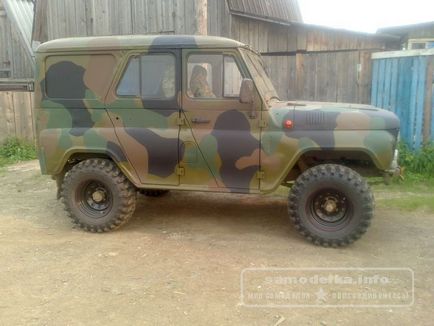 Camouflage УАЗ кола с ръцете си