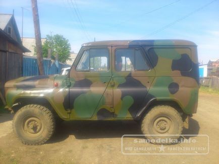 Camouflage УАЗ кола с ръцете си