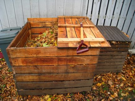 Компостирането кутия с ръцете си как да се направи от дърво и шисти (със снимки)
