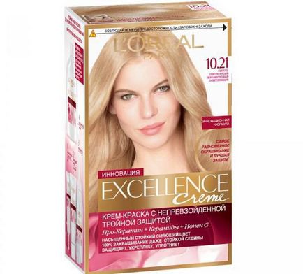 L'Oréal за боядисване на коса за цветовата палитра, ревюта