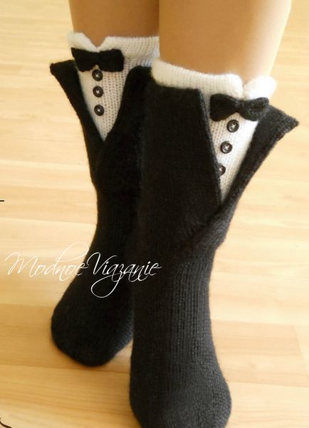 чорапи плетиво майсторски клас на четири спици - modnoe vyazanie