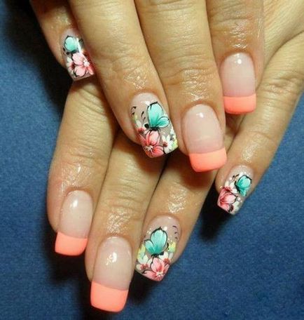 Fashion Nails шарени 2017-2018 - снимка идеи, красив маникюр с модел на къси и дълги