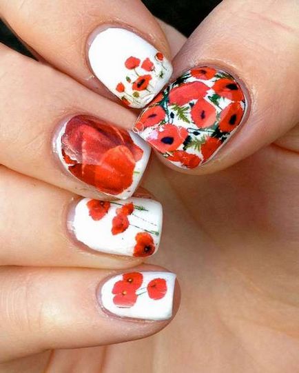 Fashion Nails шарени 2017-2018 - снимка идеи, красив маникюр с модел на къси и дълги