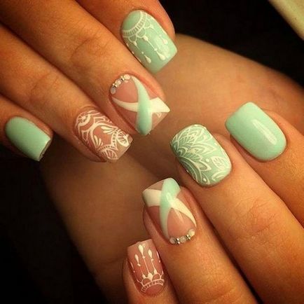 Fashion Nails шарени 2017-2018 - снимка идеи, красив маникюр с модел на къси и дълги