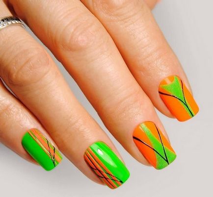 Fashion Nails шарени 2017-2018 - снимка идеи, красив маникюр с модел на къси и дълги