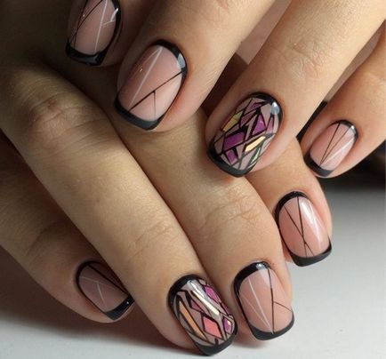 Fashion Nails шарени 2017-2018 - снимка идеи, красив маникюр с модел на къси и дълги