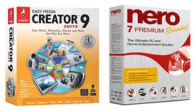 Nero 7 срещу Roxio лесно медии създател 9 апартамент универсален пакет за работа с CD