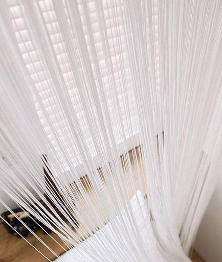 Памучни завеси снимка на въже, как да се украсяват завесите с ръцете си в майсторски клас, реални Магнитите