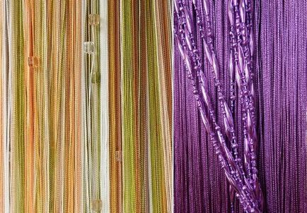 Памучни завеси снимка на въже, как да се украсяват завесите с ръцете си в майсторски клас, реални Магнитите