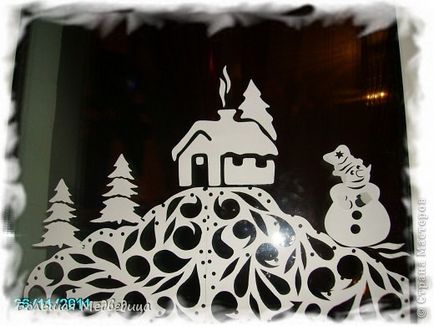 Коледа vytynanki украсят къщата силуета изрязан от хартия, майчинство - бременност, раждане,