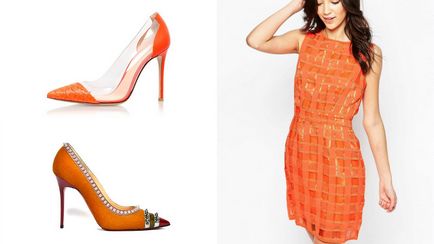 Оранжеви обувки добрите мода (снимки)