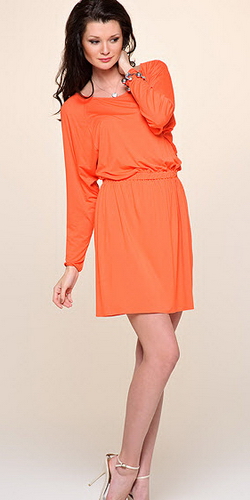 Orange рокля - това е хит! 40 снимки - какво да облека